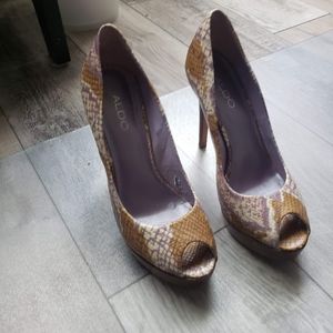 Aldo Snake Skin Heels - Size 9